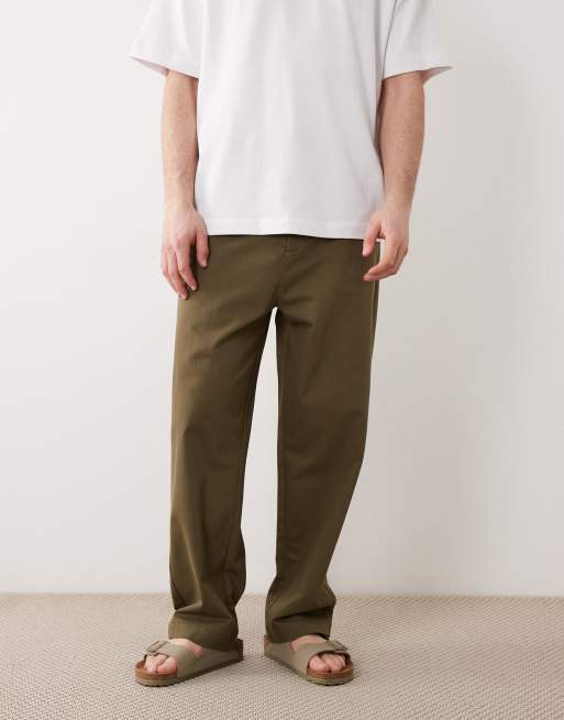 Pantalones caquis elásticos de corte tapered holgado de ASOS DESIGN, 3 de 6