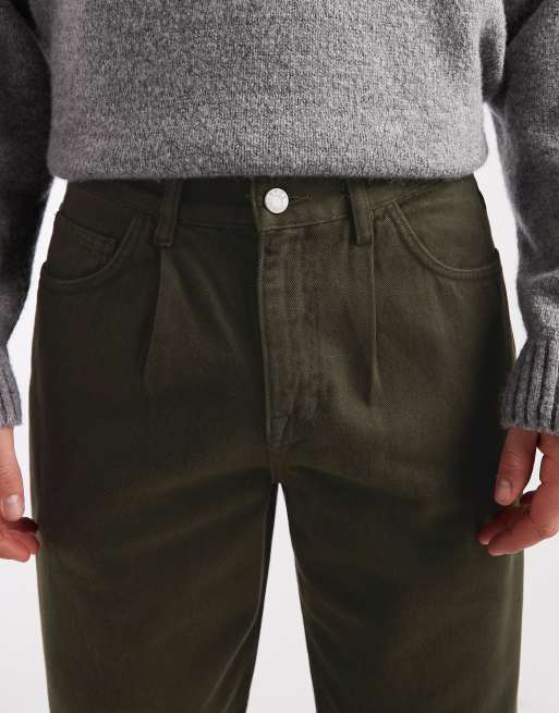 Pantalones caquis holgados con pinzas de ASOS DESIGN, 4 de 5