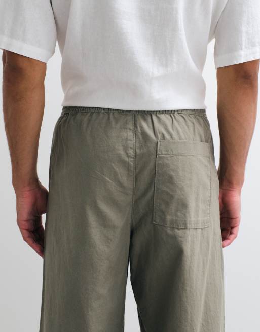 Pantalones caquis holgados de mezcla de lino de ASOS DESIGN, 3 de 5