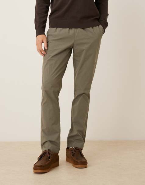 Pantalones caquis sin cierres de corte slim de nailon de ASOS DESIGN - view 1