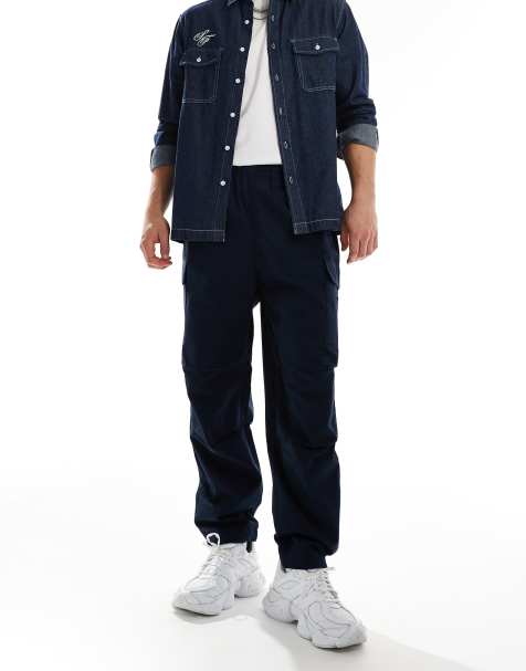 Pantalones cargo azul marino de corte estándar con logo de tejido antidesgarros de Timberland - view 1