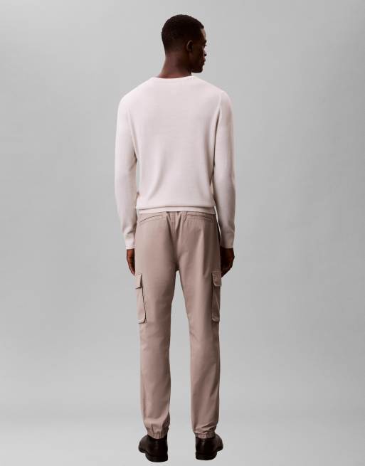 Pantalones cargo beis de corte pitillo cómodo de Calvin Klein Jeans, 5 de 5