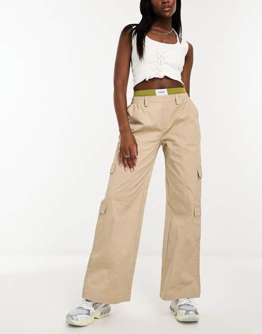 Pantalones cargo Sixth June beige Talla M de mujer online