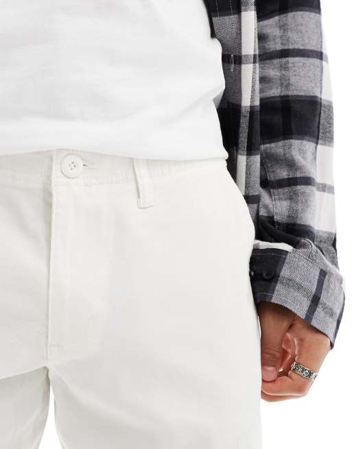 Pantalones cargo blancos de corte tapered de ASOS DESIGN, 5 de 5