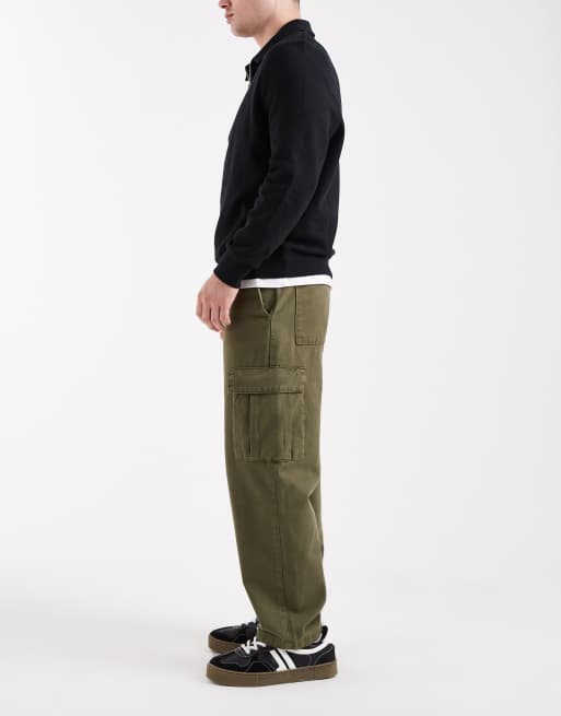 Pantalones cargo caquis de corte tapered holgado de ASOS DESIGN, 3 de 5
