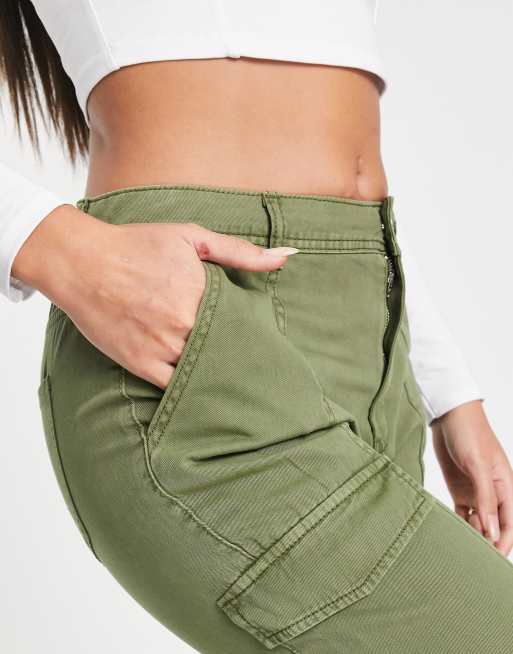 Pantalón mujer lino cargo - TRICOT