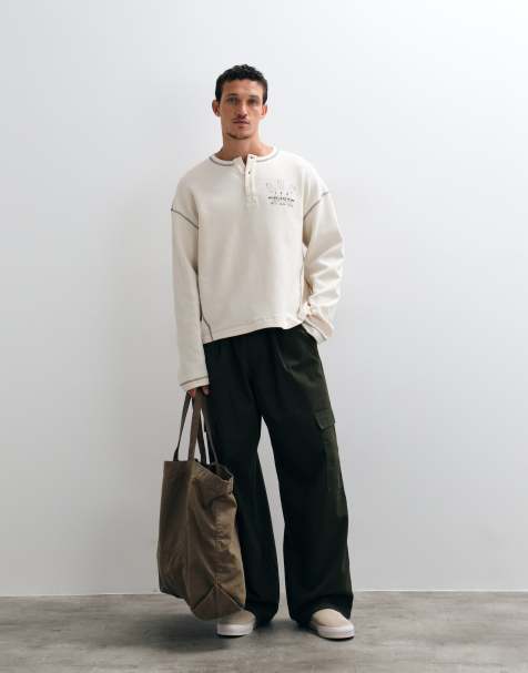 Pantalones cargo caquis holgados de ASOS DESIGN - view 1