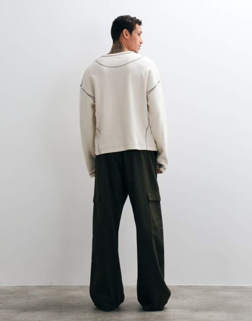 Pantalones cargo caquis holgados de ASOS DESIGN, 3 de 5