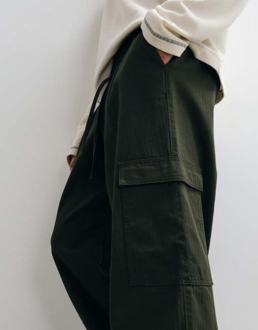 Pantalones cargo caquis holgados de ASOS DESIGN, 5 de 5