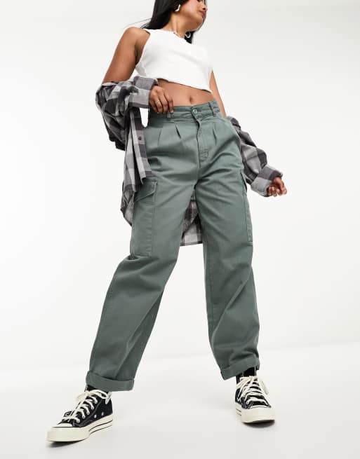Pantalones cargo caquis holgados de sarga Collins de Carhartt WIP, 3 de 4