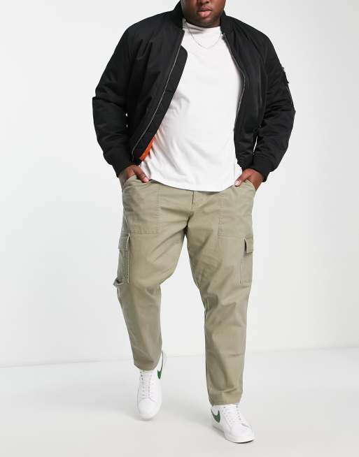 Pantalones cargo caquis lavados de corte tapered de ASOS DESIGN, 2 de 4