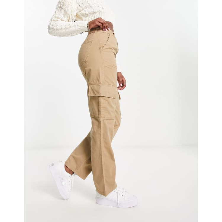 Pantalon cargo camel mujer store