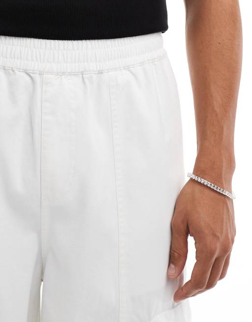 Pantalones cargo color crudo de corte muy holgado con detalle de paneles de ASOS DESIGN, 5 de 5