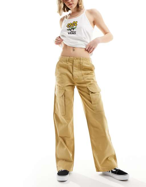 Pantalones cargo color tostado de pernera ancha Arroyo de Vans