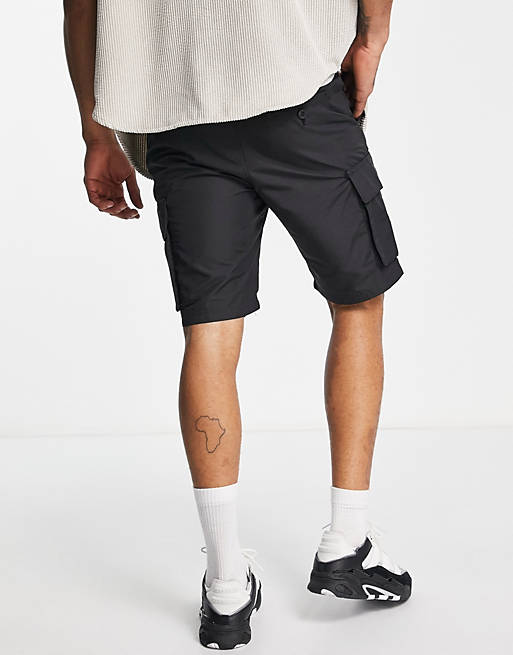 Pantalones cargo cortos s con diseño técnico utilitario French Connection de hombre de color Negro Hombre Ropa de Pantalones cortos de Bermudas cargo 