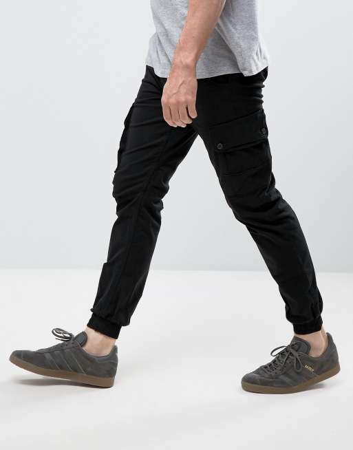 Pantalones cargo de corte slim con bajos ajustados en color arena claro de  Jack & Jones Intelligence, ASOS