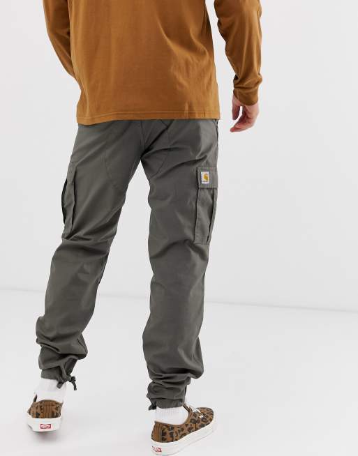 Pantalones cargo de corte slim en verde moor Aviation de Carhartt WIP, 2 de 4