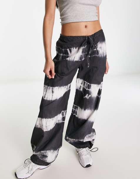 Conjunto de top corto fruncido con efecto tie-dye y leggings – GRAY FASHION