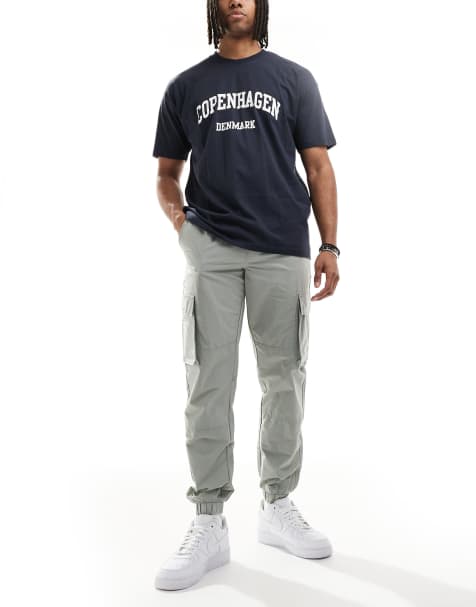 Pantalones cargo gris claro técnicos de corte tapered de ONLY & SONS - view 1