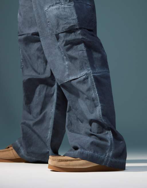 Pantalones cargo grises muy holgados con lavado intenso de ASOS DESIGN, 3 de 5