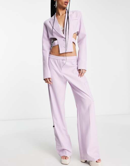 Pantalones cargo lilas de corte holgado de Kyo (parte de un conjunto)