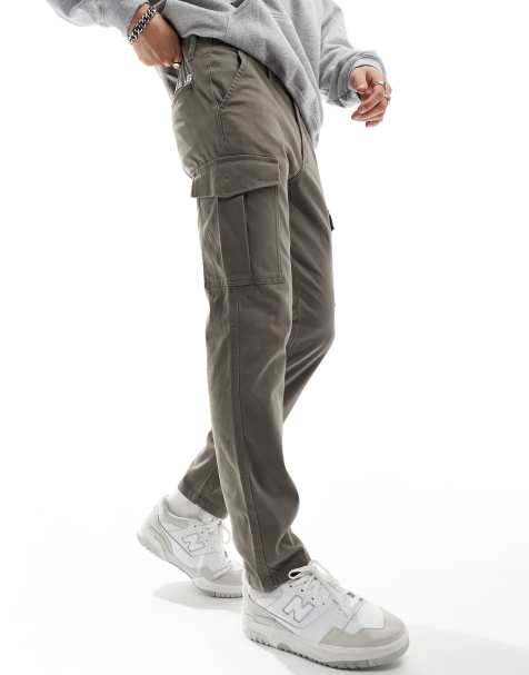 Pantalones cargo de corte slim con bajos ajustados en color arena claro de  Jack & Jones Intelligence, ASOS