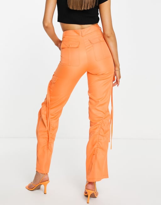 Pantalon cargo online naranja