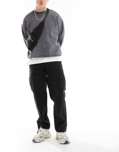 Pantalones cargo negros de corte ancho de Jack & Jones - view 1