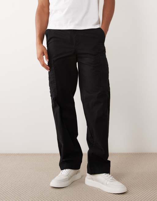 Pantalones cargo negros de corte suelto de JJ Rebel, 2 de 5