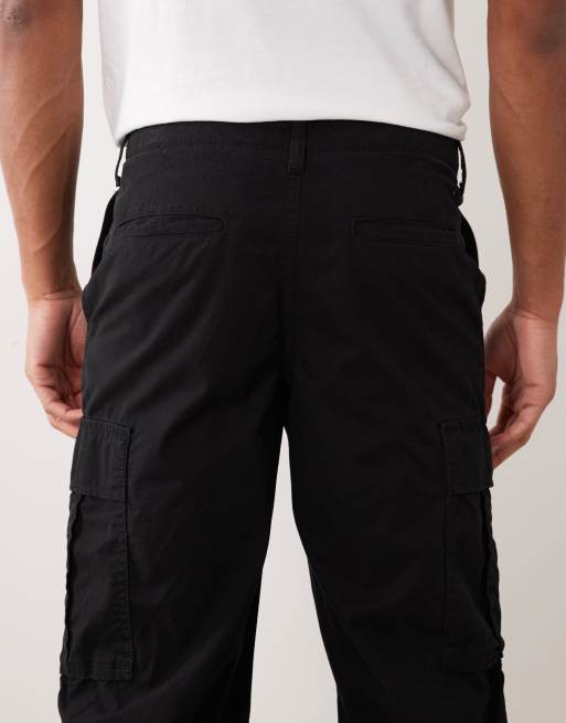 Pantalones cargo negros de corte suelto de JJ Rebel, 4 de 5