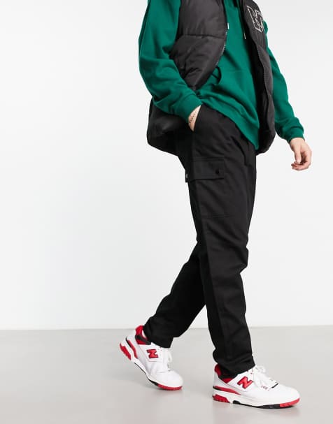 Pantalones cargo negros de corte tapered ancho con cordón ajustable de Jack & Jones Intelligence - view 1