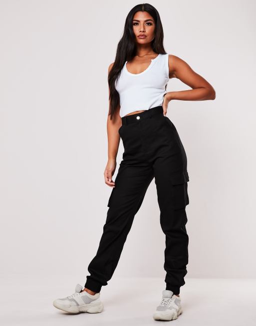 Pantalones cargo negros de Missguided