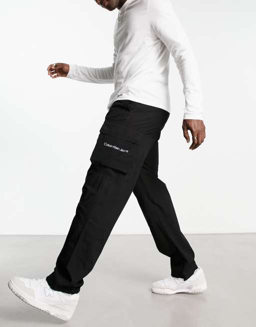 Pantalones cargo negros Mix Media de Calvin Klein Jeans