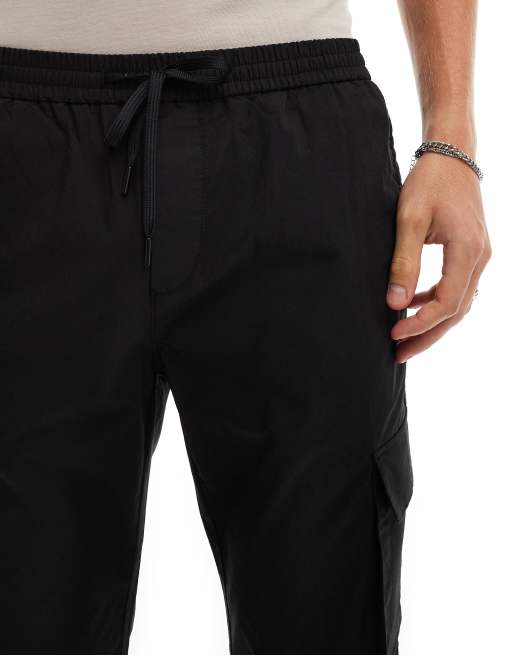 Pantalones cargo negros técnicos de corte slim de ONLY & SONS, 3 de 5