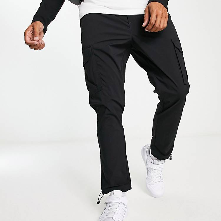 Pantalones cargo para hombre, estilo liso, casual, con múltiples bolsillos,  para exteriores, tipo recto, para fitness, pantalones cargo