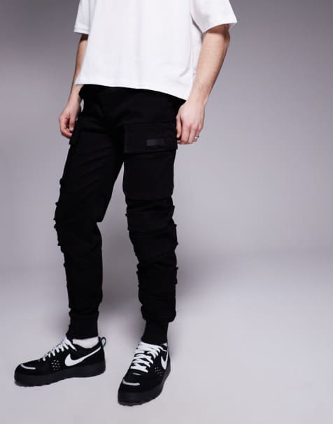 Pantalones cargo negros utilitarios de Sixth June - view 1