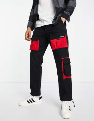 Pantalon Cargo Para Hombre Con Cintura Elástica Y Bolsillos
