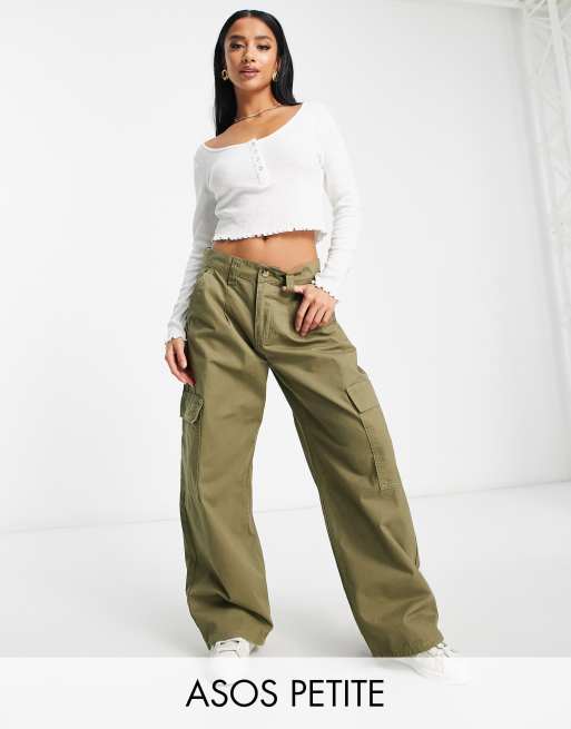 Pantalón Mujer Cargo Verde Oliva Corona