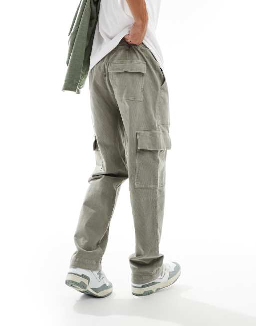 Pantalones cargo verde salvia holgados de micropana de ASOS DESIGN, 3 de 5