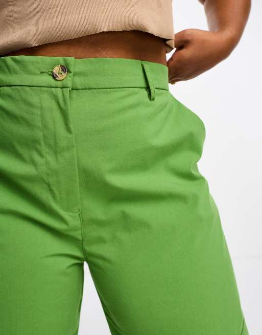 Pantalones cargo verdes de talle alto Del de DTT Plus, 3 de 4