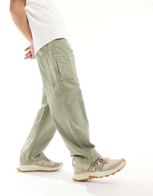 Pantalones cargo verdes sueltos de Selected Homme