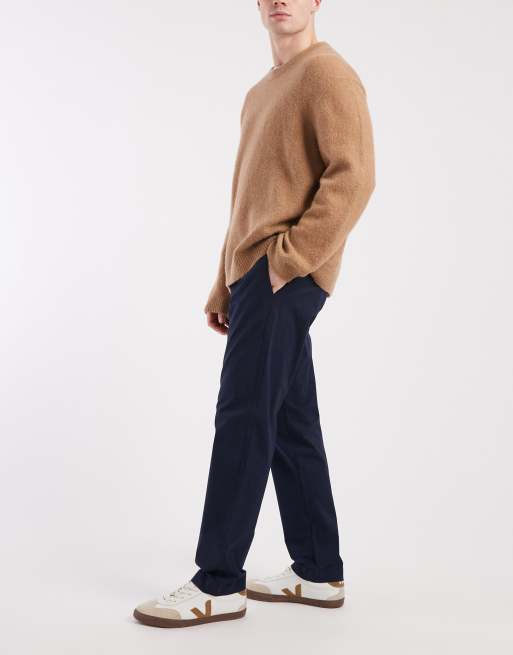 Pantalones chinos azul marino de corte suelto con cordón ajustable de Jack & Jones, 3 de 5