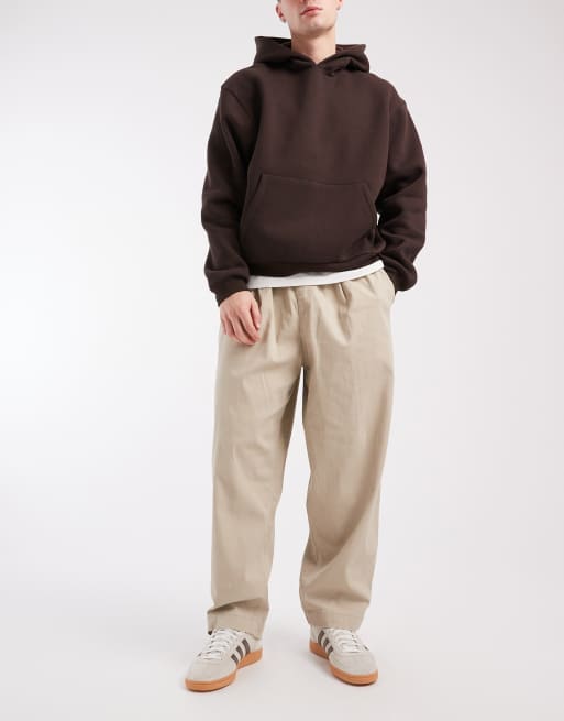 Pantalones chinos beis de corte barrel con cordón ajustable de Jack & Jones, 2 de 5