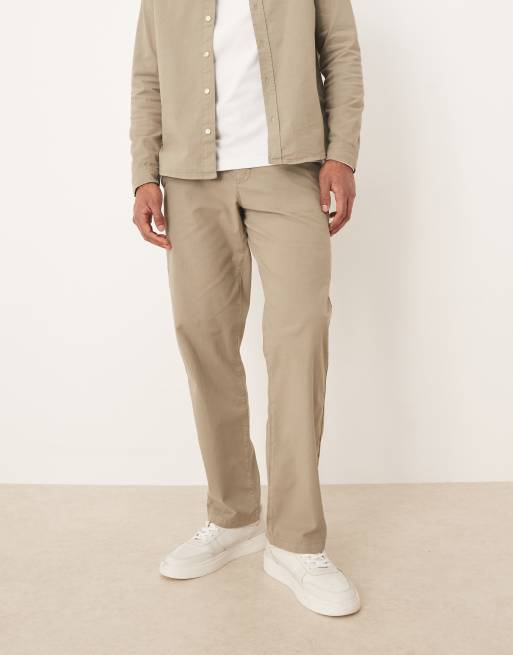 Pantalones chinos beis de corte recto de ASOS DESIGN (parte de un conjunto), 2 de 5