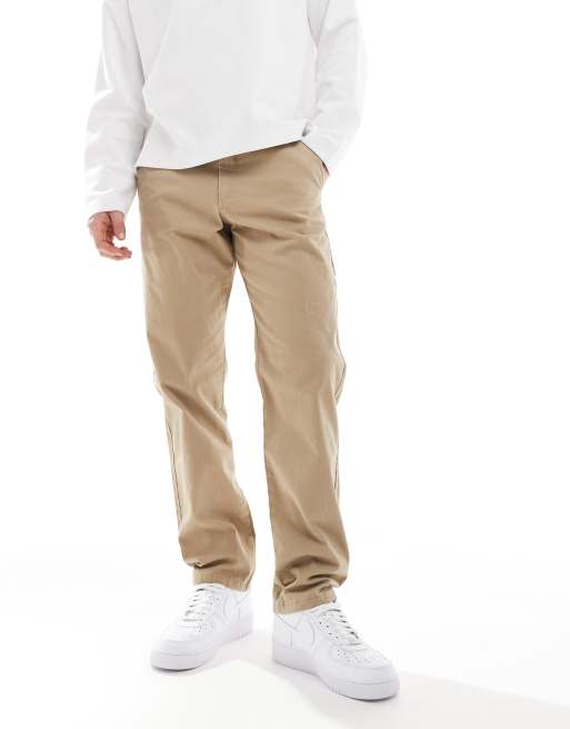 Pantalones chinos beis de corte suelto de JJ Rebel, 4 de 5
