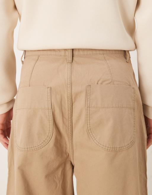 Pantalones chinos beis holgados extragrandes con pinzas de ASOS DESIGN, 5 de 5