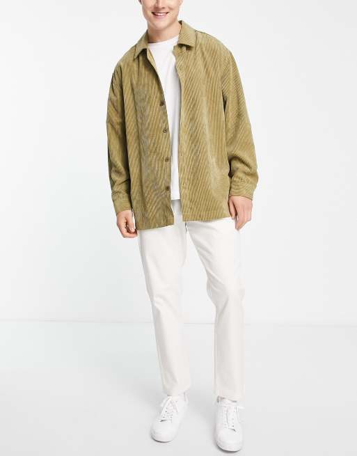Pantalones chinos color crema de corte slim con cinturilla elástica de ASOS DESIGN, 4 de 4