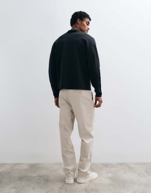 Pantalones chinos color piedra de corte recto de ASOS DESIGN, 3 de 5