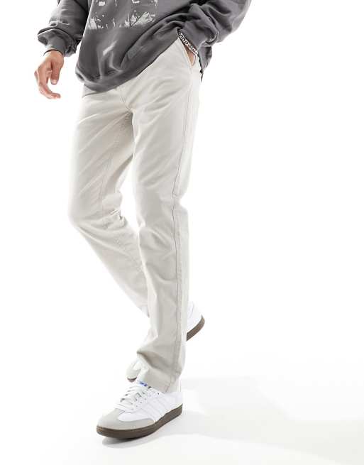 Pantalones chinos color piedra de corte slim de New Look
