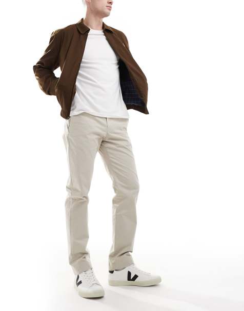 Pantalones chinos color piedra elásticos de corte recto con logo de icono de sarga de Polo Ralph Lauren - view 1